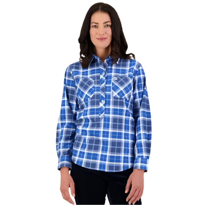 Swanndri SE18225W Womens Egmont Long Sleeve Cotton Shirt Twin Pack