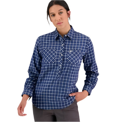 Swanndri SE18225W Womens Egmont Long Sleeve Cotton Shirt Twin Pack