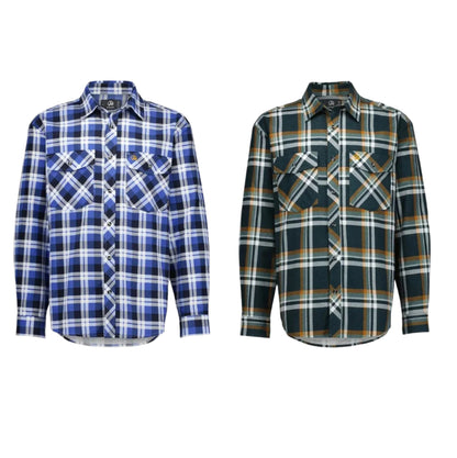 Swanndri SE18250M Mens Full Button Egmont Twin Pack