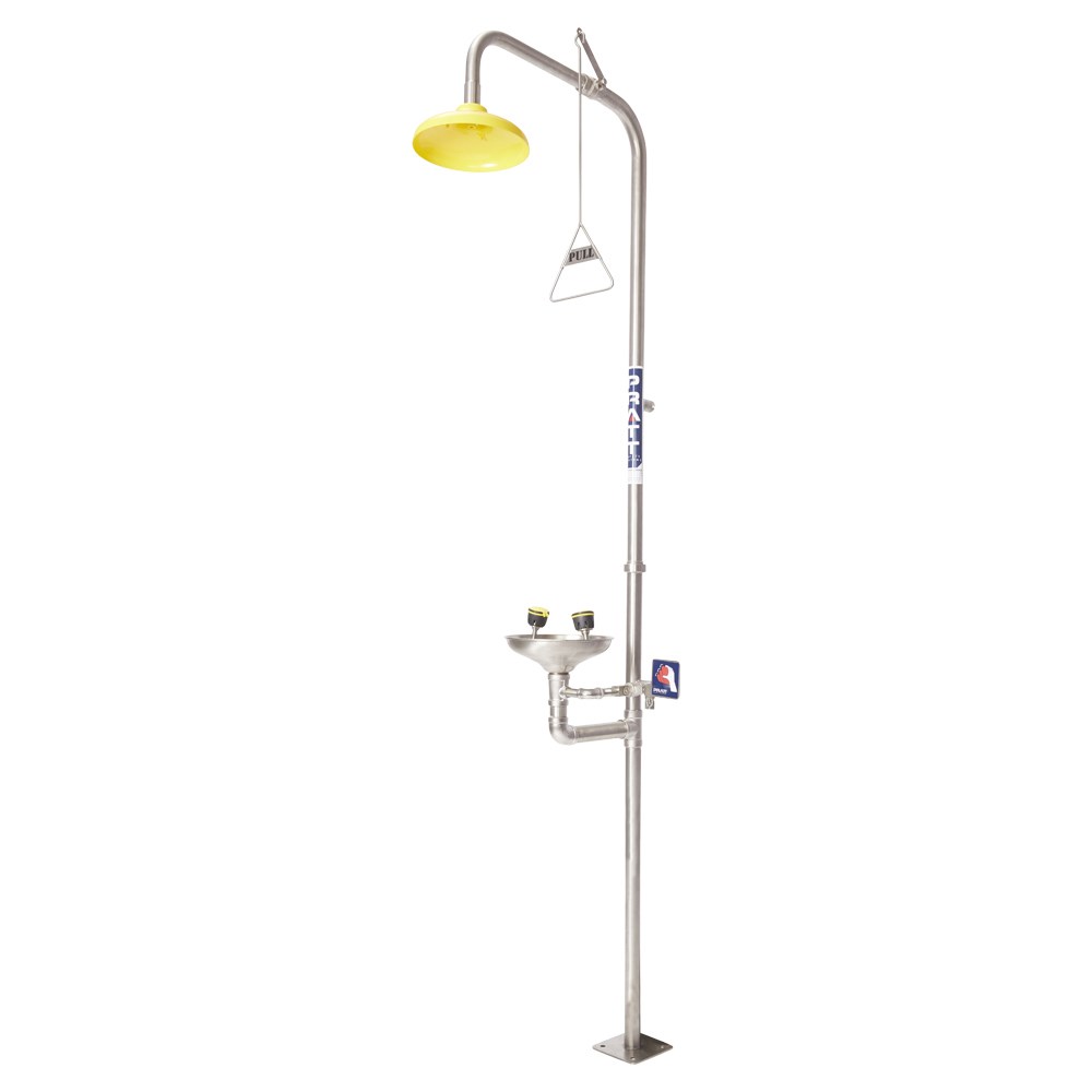 Pratt SE616 Combination Shower w/ Eye Wash and Bowl No Foot Treadle