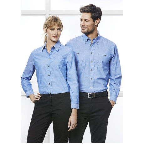 Biz Collection SH112 Chambray Mens L/S Shirt