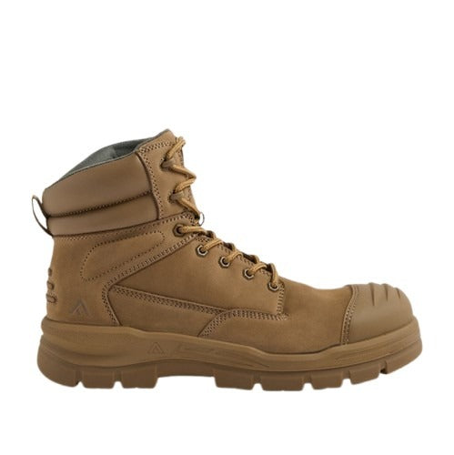Brown boot on a white background