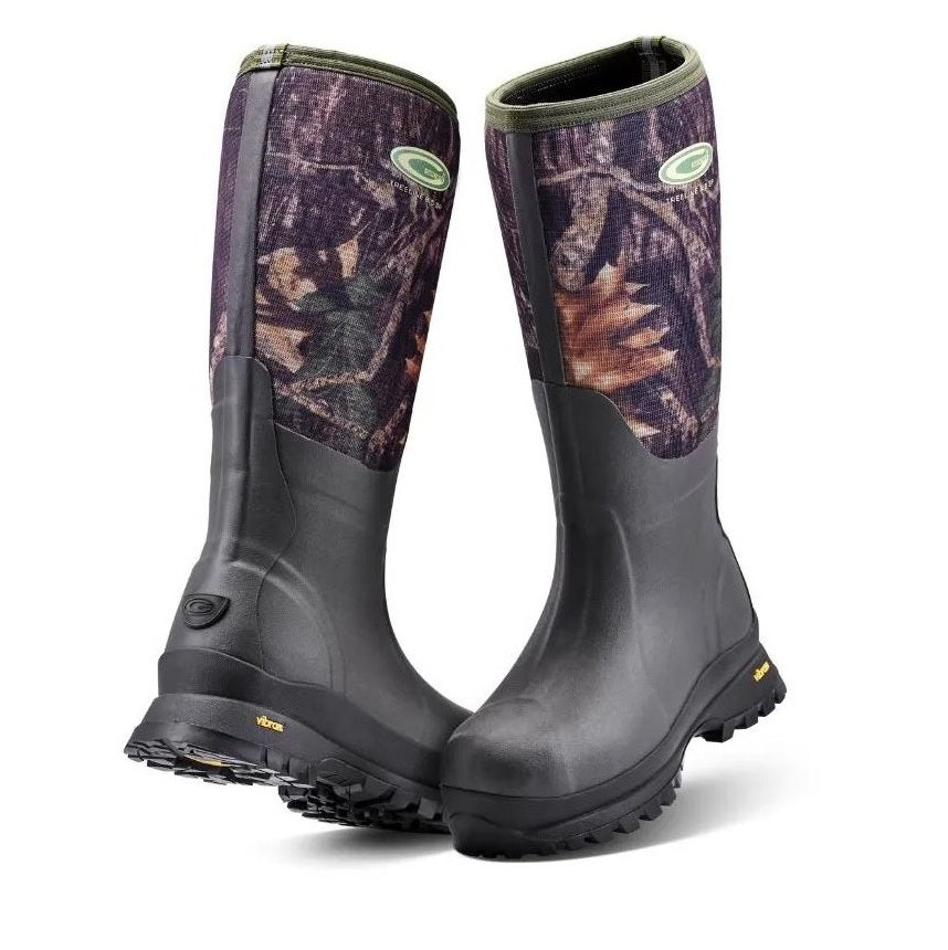Grey and camouflage rubber fleece insulated Grubs STEE-CAMOH Treeline High Performance Field Boot