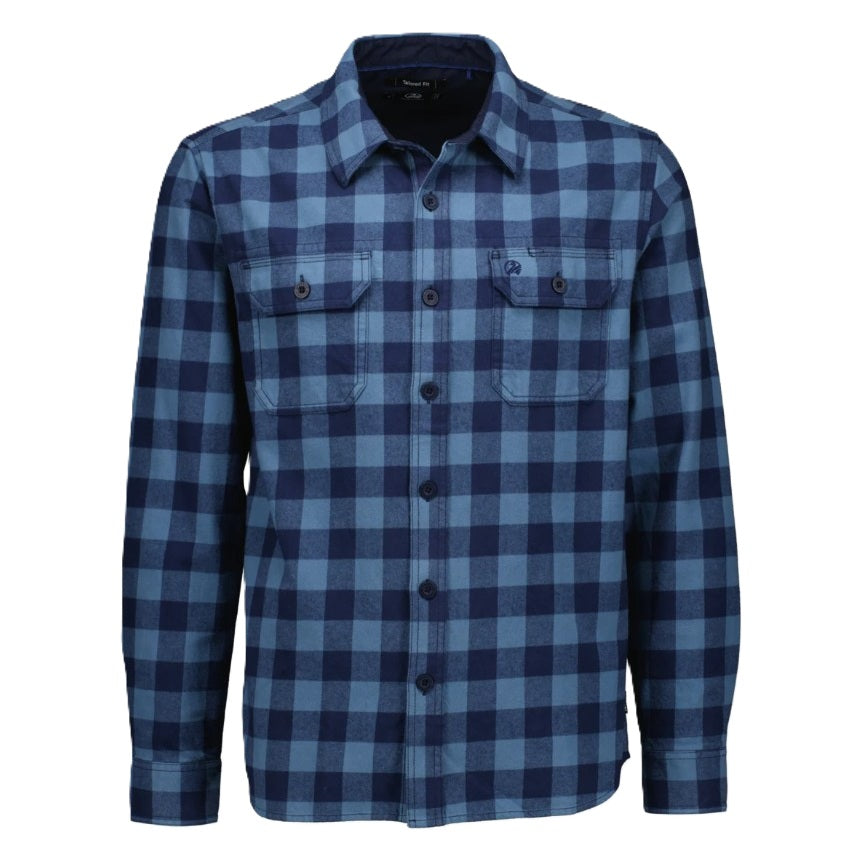 Swanndri SW18217M Mens Taranaki Tailor Shirt in blue checkered colour