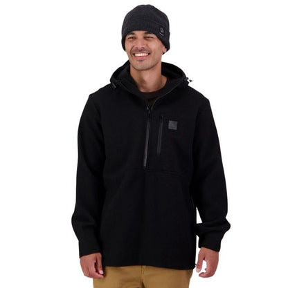 Swanndri SW224306M Mens Reidston Wool Annorak Black Colour Pullover