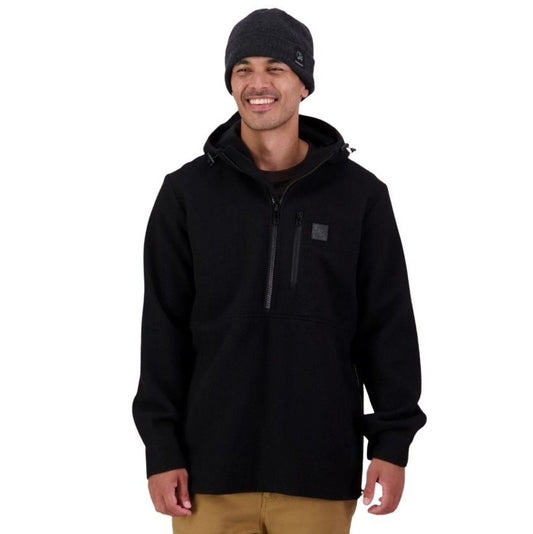 Swanndri SW224306M Mens Reidston Wool Annorak Black Colour Pullover
