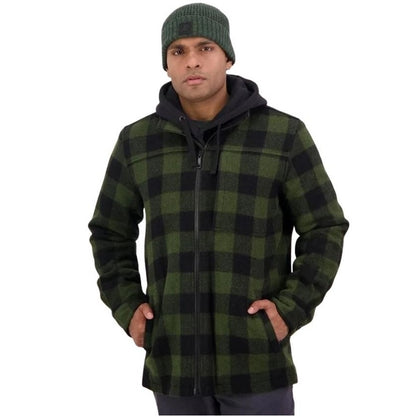 Swanndri SW244853M Mens Hudson Wool Green checkered Jacket
