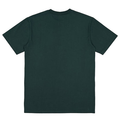 Plain dark green t-shirt on a white background