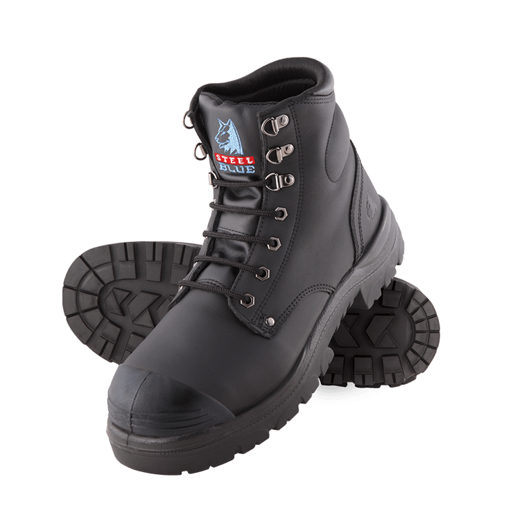 Steel Blue 382852 Argyle Zip: Nitrile Outsole/Bump Cap/Met Guard Safety Boot