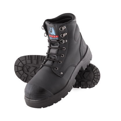 Steel Blue 382852 Argyle Zip: Nitrile Outsole/Bump Cap/Met Guard Safety Boot