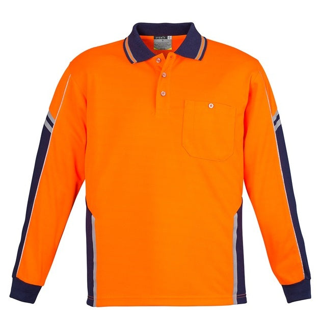 Syzmik ZH238 Mens HiVis Squad Long Sleeve Polo