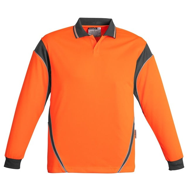 Syzmik ZH249 Mens HiVis Aztec L/S Polo