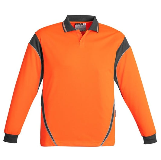 Syzmik ZH249 Mens HiVis Aztec L/S Polo