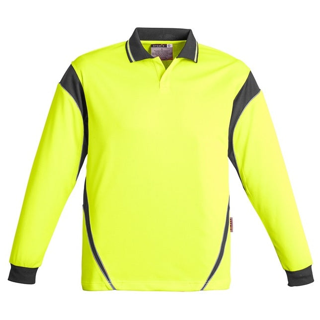 Syzmik ZH249 Mens HiVis Aztec L/S Polo