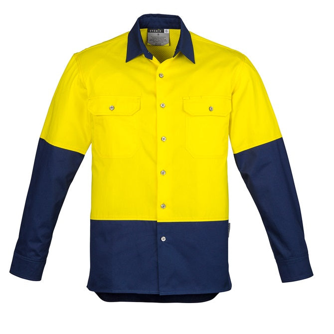 Syzmik ZW122 Mens HiVis Spliced Industrial Shirt