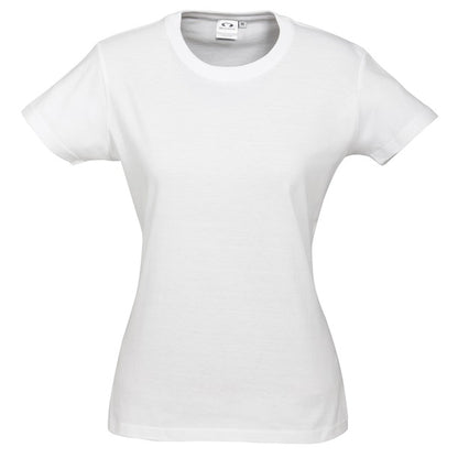 Biz Collection T10022 Ladies Ice Tee White - Front view