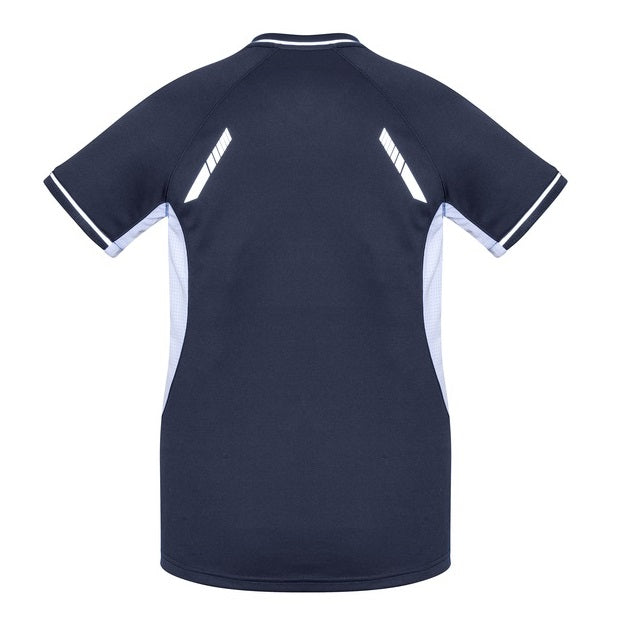 Biz Collection T701LS Ladies Renegade Tee Navy/White/Silver