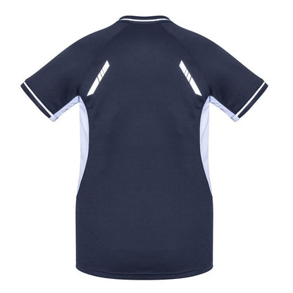 Biz Collection T701LS Ladies Renegade Tee Navy/White/Silver
