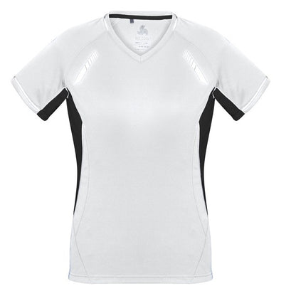Biz Collection T701LS Ladies Renegade Tee White/Black/Silver