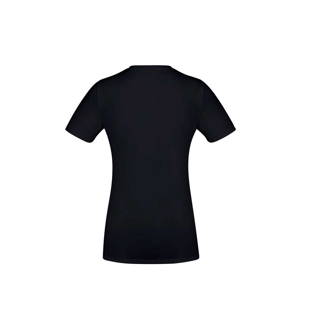 Biz Collection T800LS Ladies Aero Tee Solid Black - back view