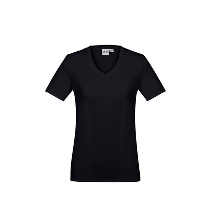 Biz Collection T800LS Ladies Aero Tee Solid Black - front view