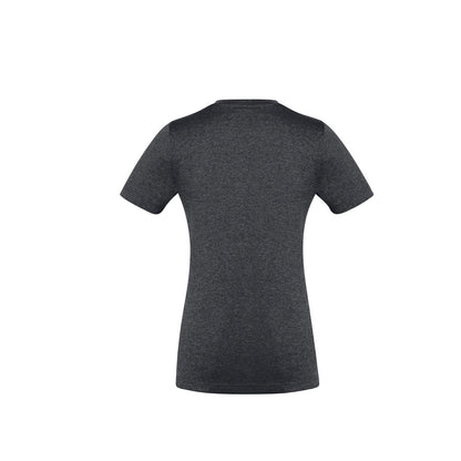 Biz Collection T800LS Ladies Aero Tee Charcoal - Back view