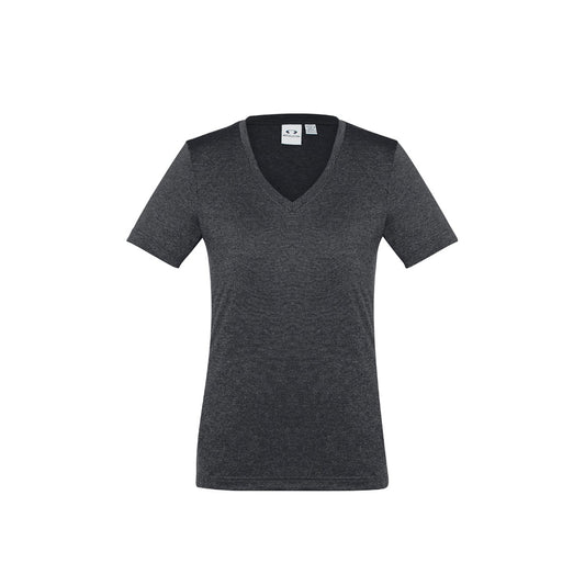 Biz Collection T800LS Ladies Aero Tee Charcoal