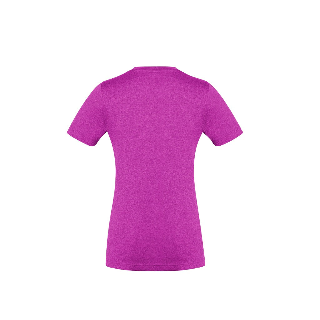 Biz Collection T800LS Ladies Aero Tee in colour Magenta - Back view