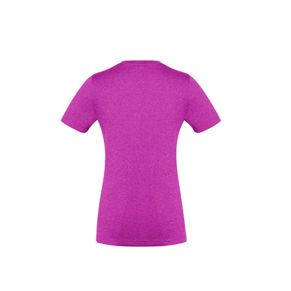 Biz Collection T800LS Ladies Aero Tee in colour Magenta - Back view