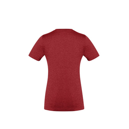 Biz Collection T800LS Ladies Aero Tee Red - Back view