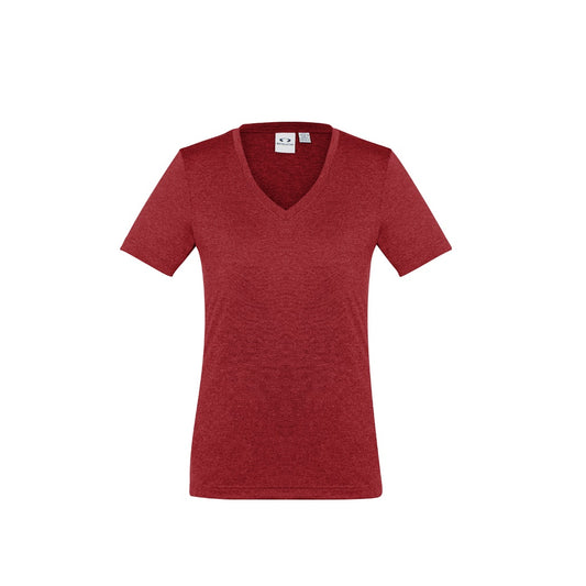 Biz Collection T800LS Ladies Aero Tee Red