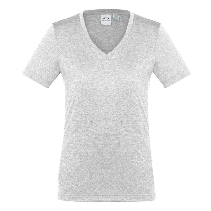 Biz Collection T800LS Ladies Aero Tee Solid White