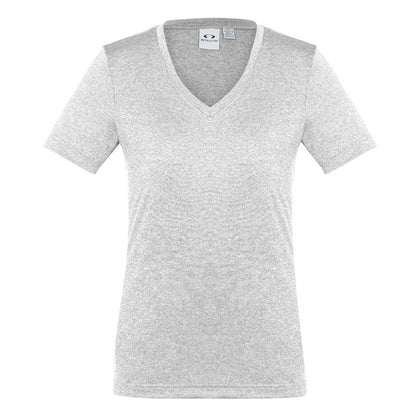Biz Collection T800LS Ladies Aero Tee Solid White