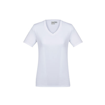 Biz Collection T800LS Ladies Aero Tee Solid White