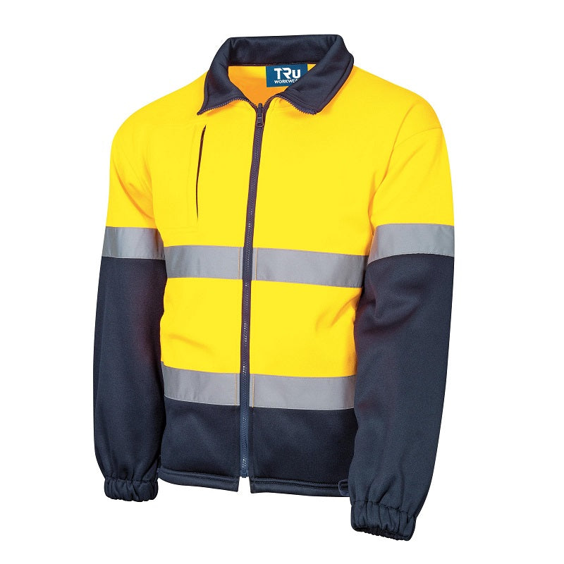 TRu Workwear TF2955T1 Full Zip Water Repellent Fleece Jacket With TRuVis Reflective Tape