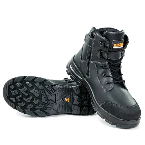 Bison TORBK Lace Up With Zip Safety Boots