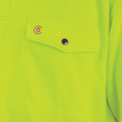 TRu Workwear TSW2415 Recycled Womens Anti-Microbial Micromesh S/S Two Tone Hi-Vis Polo Shirt