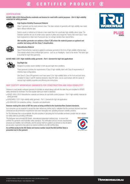 TRu Workwear TSW2425T1 Womens Recycled Anti-Microbial Micromesh L/S Two Tone Hi-Vis Segmented Polo Shirt