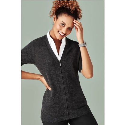 Bizcare CK962LC Womens Zip Front Short sleeve cardigan