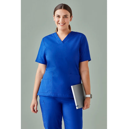 Biz Care CST141LS Tokyo Womens V-Neck Scrub Top