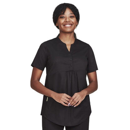Biz Care CST243LS Rose Womens Tunic Scrub Top