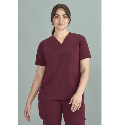 Biz Care CST941LS Ladies V Neck Scrub Top