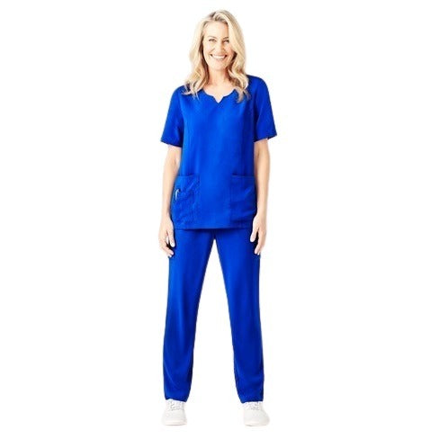 Bizcare CST942LS Womens Tailored Fit Round Neck Scrub Top