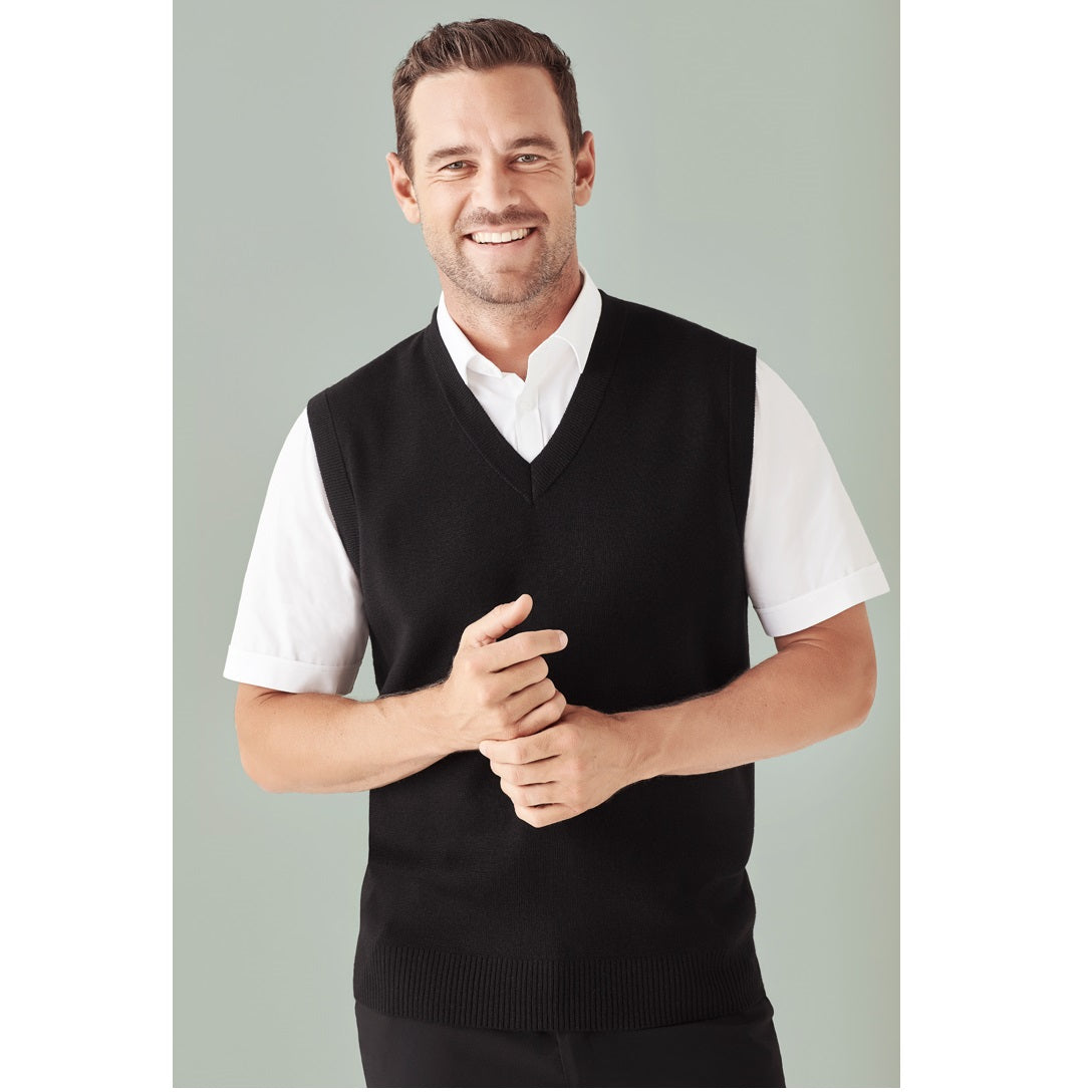 Biz Care WV619M Mens Milano Knit Vest