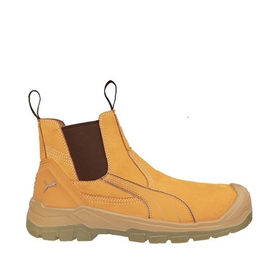 Wheat coloured slip on electrical hazard protection Puma 630377 Tanami Wheat Elastic Sided Composite Safety Boot