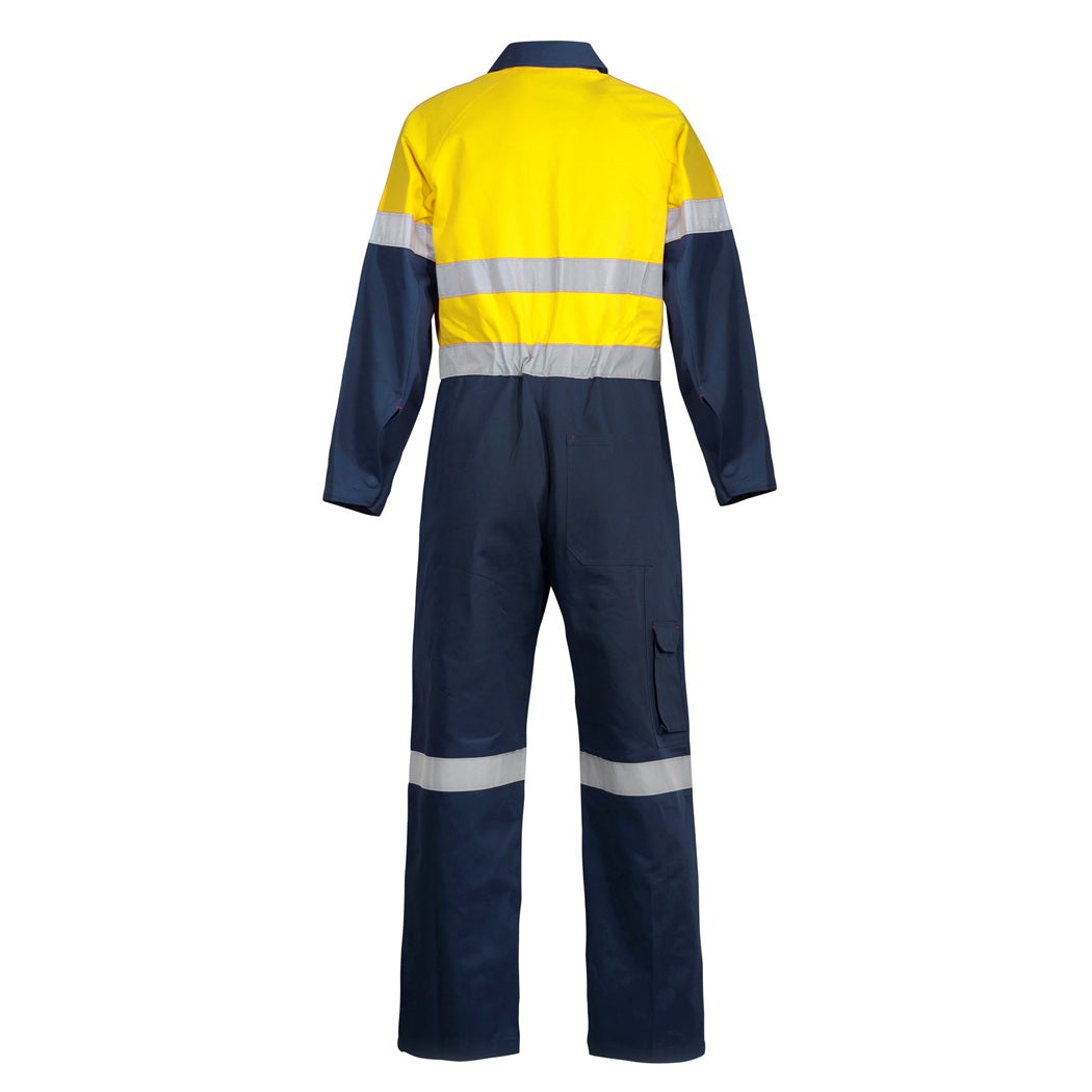 Workcraft WC6093 HiVis 2-Tone Cotton Drill Coveralls with CSR Reflective Tape