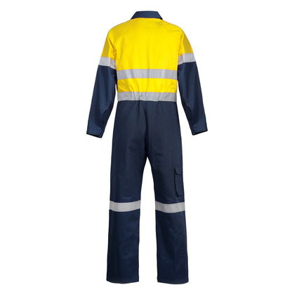 Workcraft WC6093 HiVis 2-Tone Cotton Drill Coveralls with CSR Reflective Tape