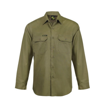 Workcraft WS4011 Lightweight L/S Vented Cotton Drill Shirt