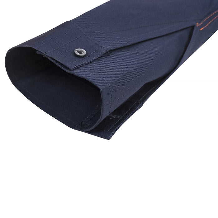 Workcraft WS4254 Heavy Duty Hybrid 2-Tone Half Placket Cotton Drill