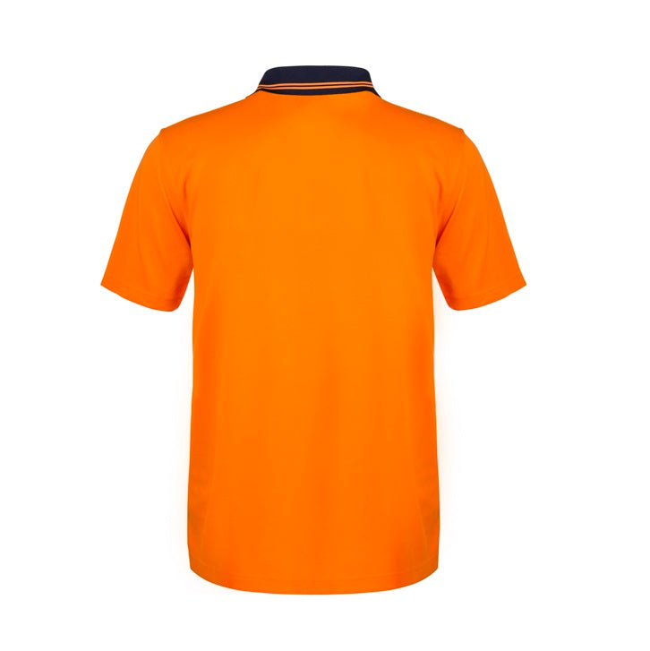 Workcraft WSP401 DISCONTINUED HiVis Two Tone Short Sleeve Cotton Back Polo with Pocket